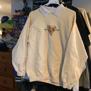 vintage+vtg+basic+editions+yellow+sunflowers+embroidered+color+21+x+26+inches